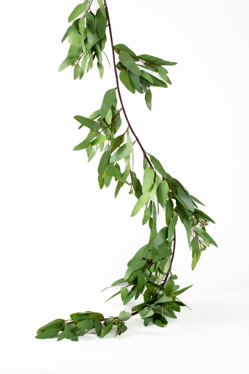 5' Feather Willow Eucalyptus Garland