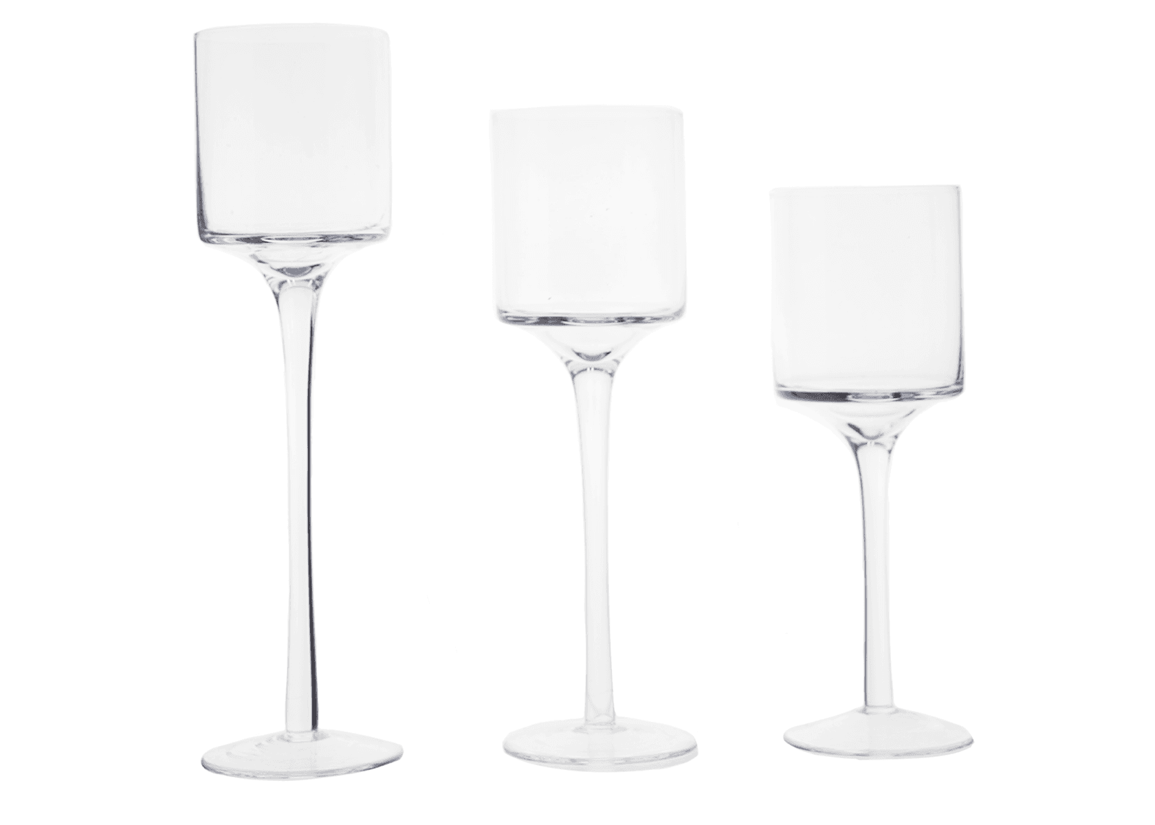 Votive Long Stem Candle Holder Trio