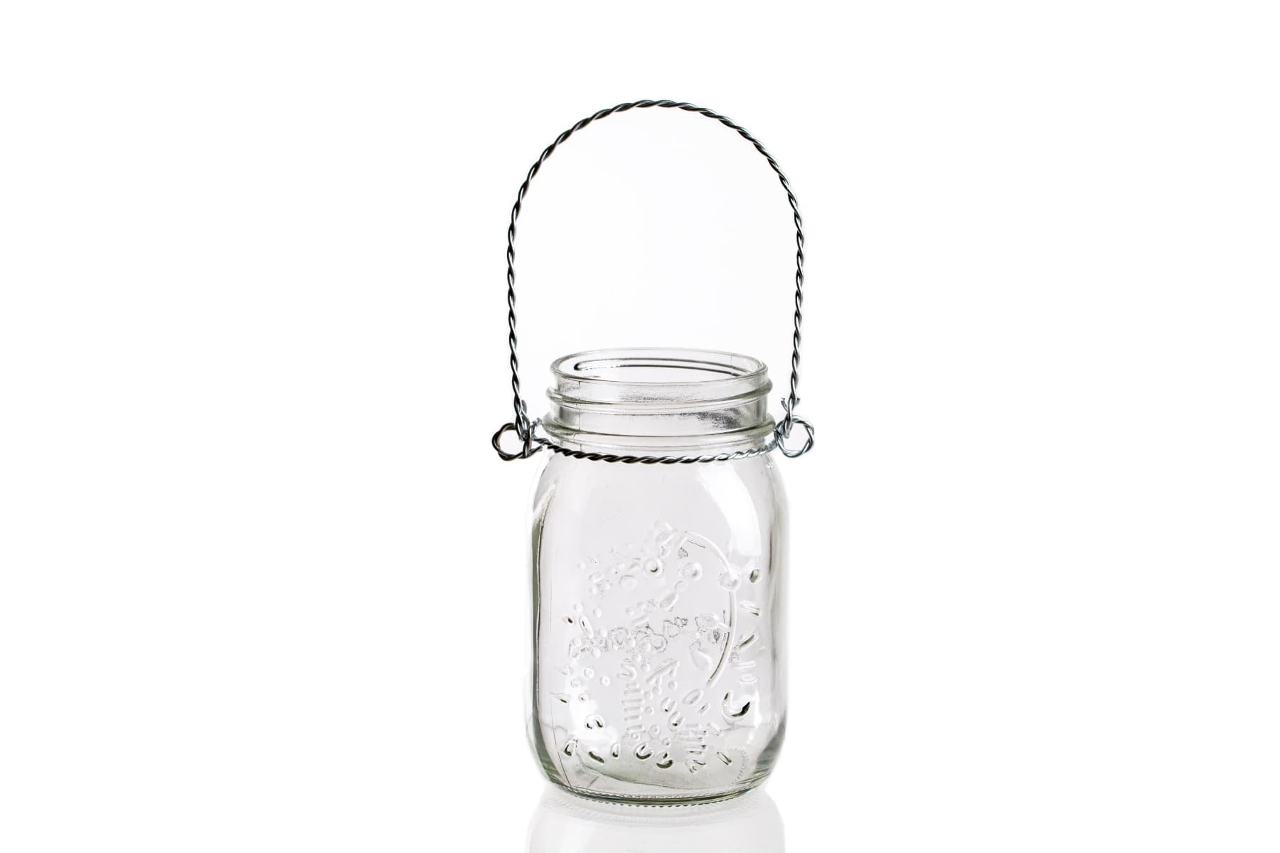 5" Clear Mason w/ Wire Handle