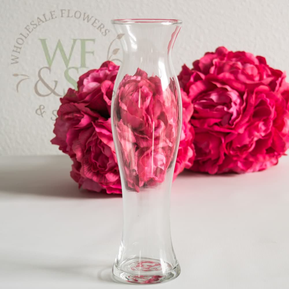 9" Tall Glass Tropical Vase