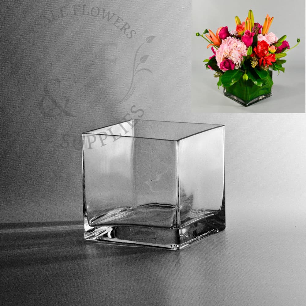 5"x5" Glass Cube Vase