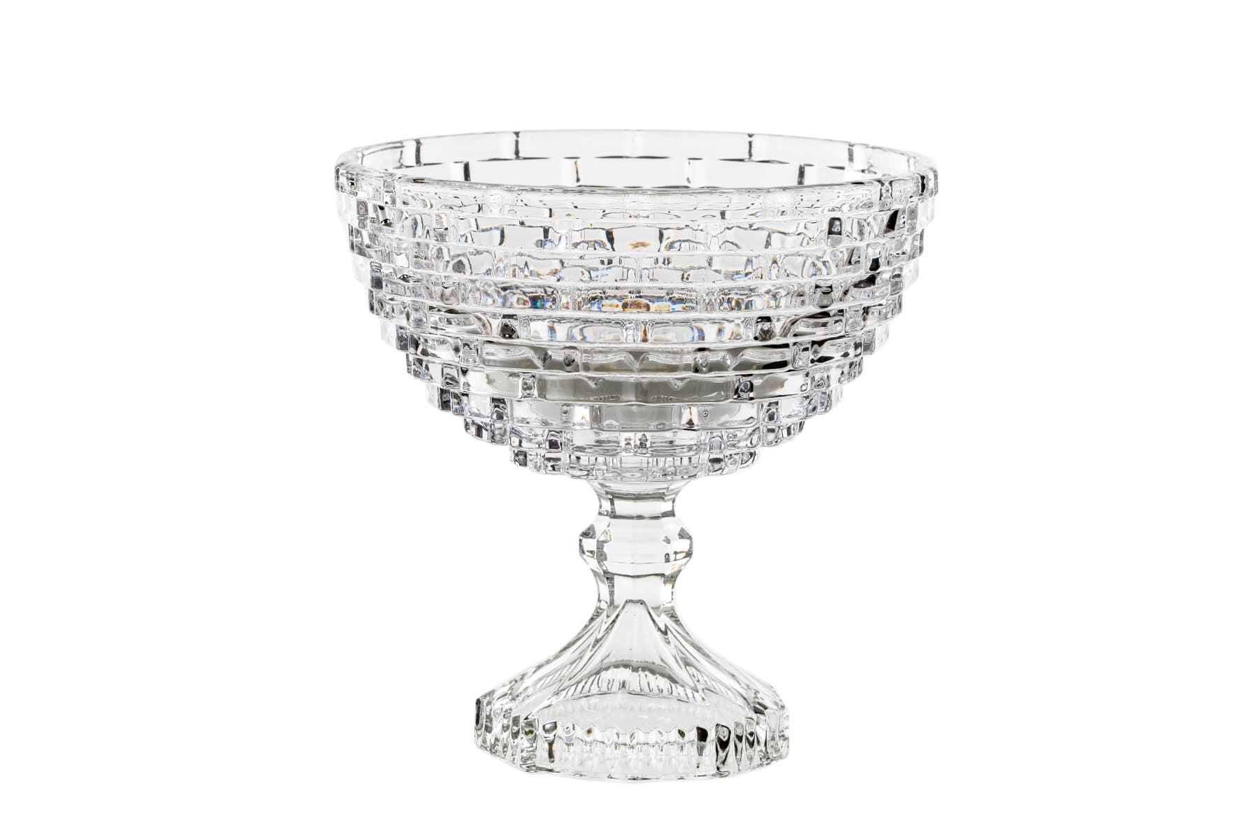 7" Crystal Glass Pedestal Bowl