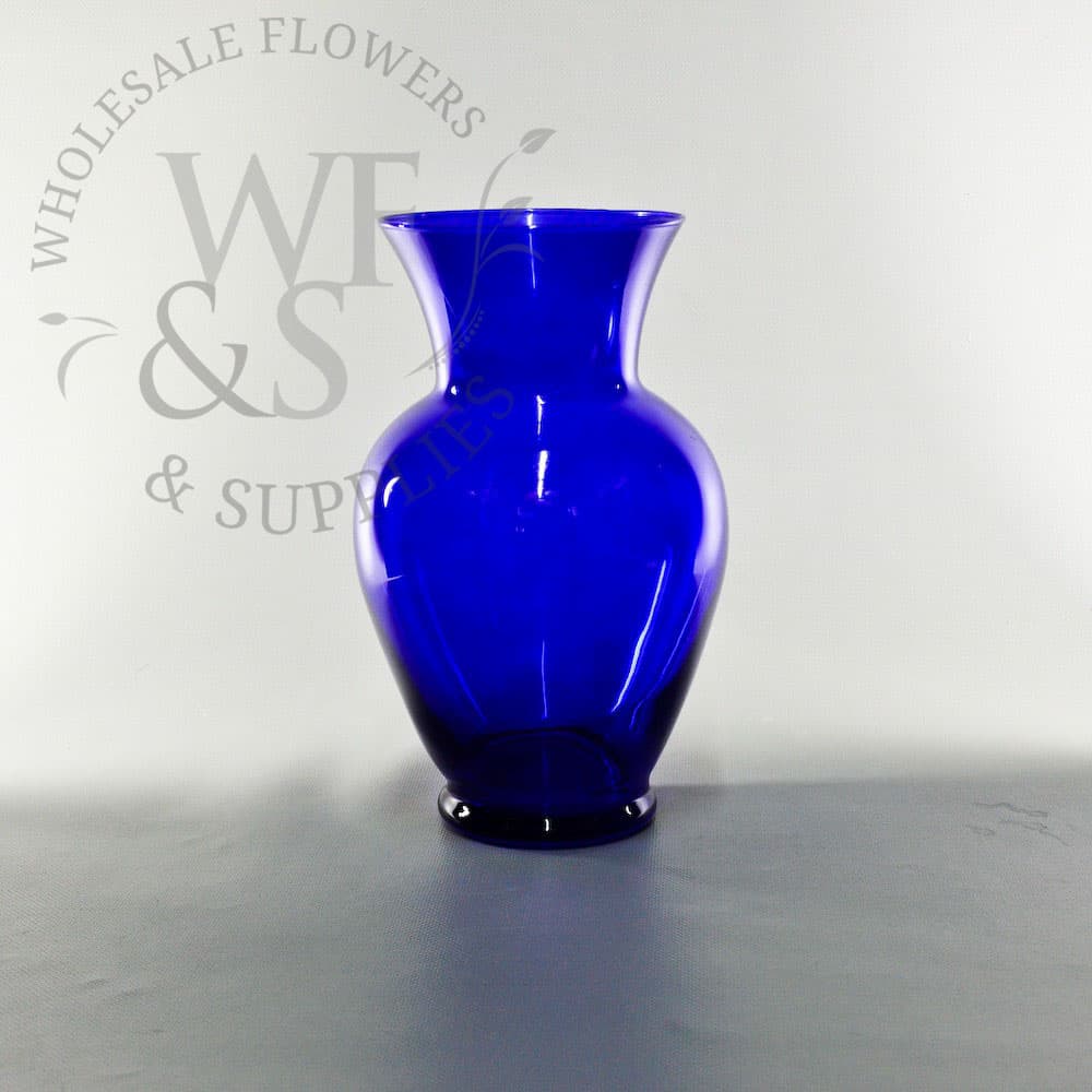 10.5" Cobalt Blue Classic Urn Glass Vase