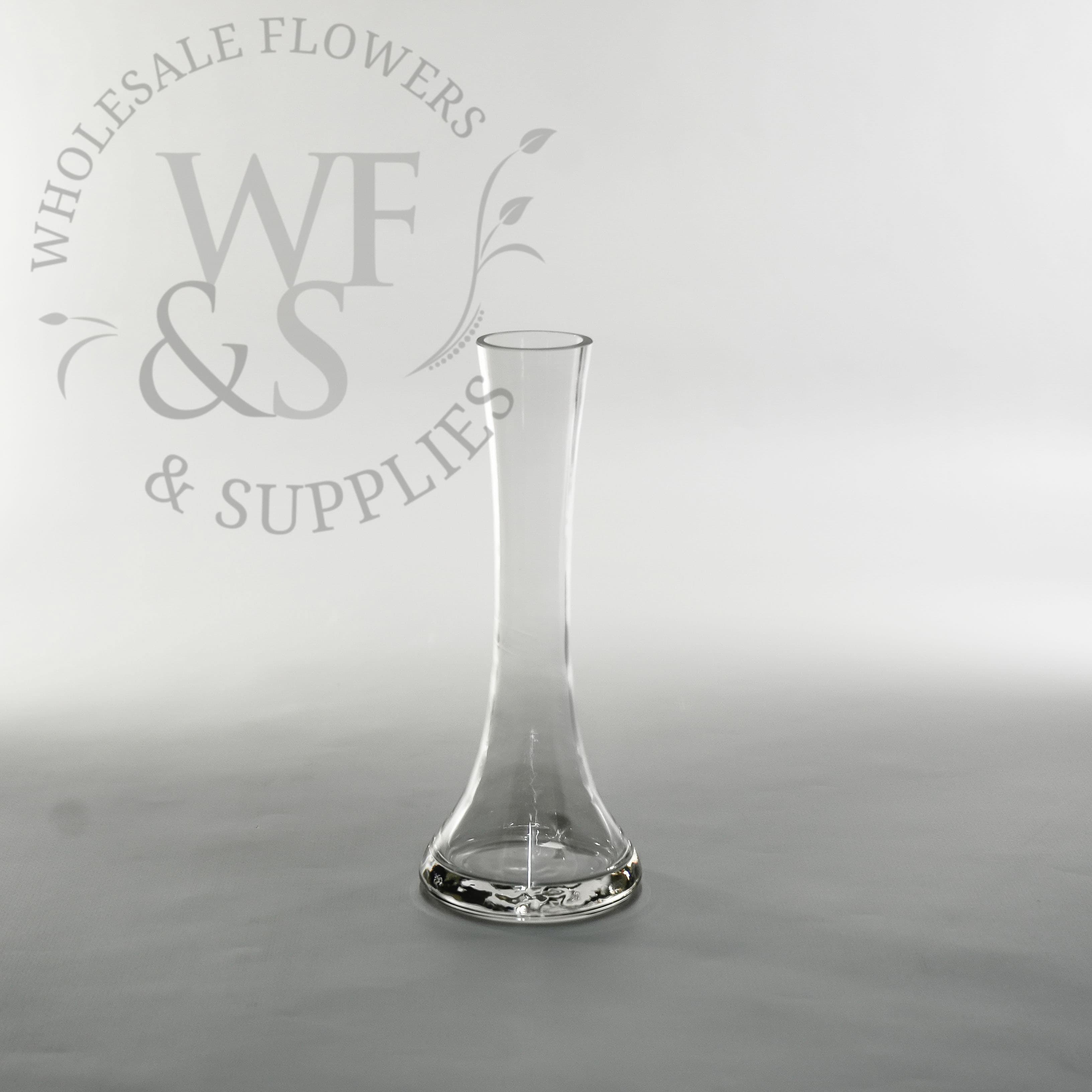 Short Glass Tower Bud Vase 8"