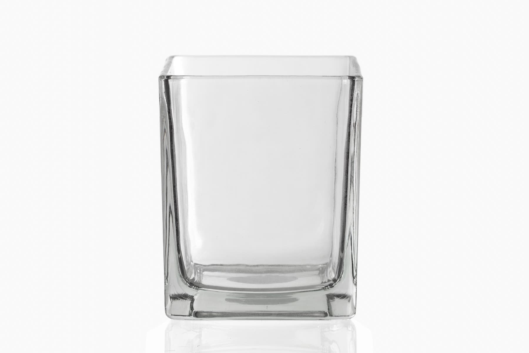 5.5" Glass Cube Block Vase