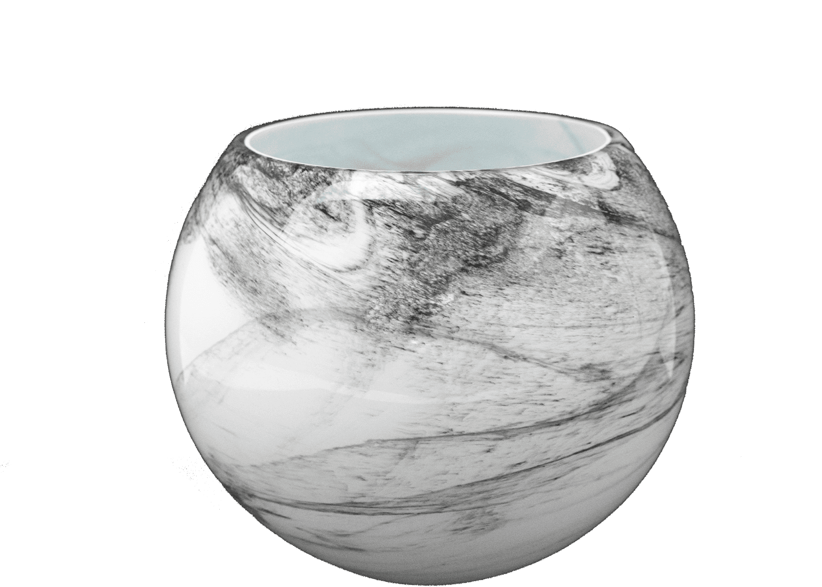 Marble finish bubble bowl