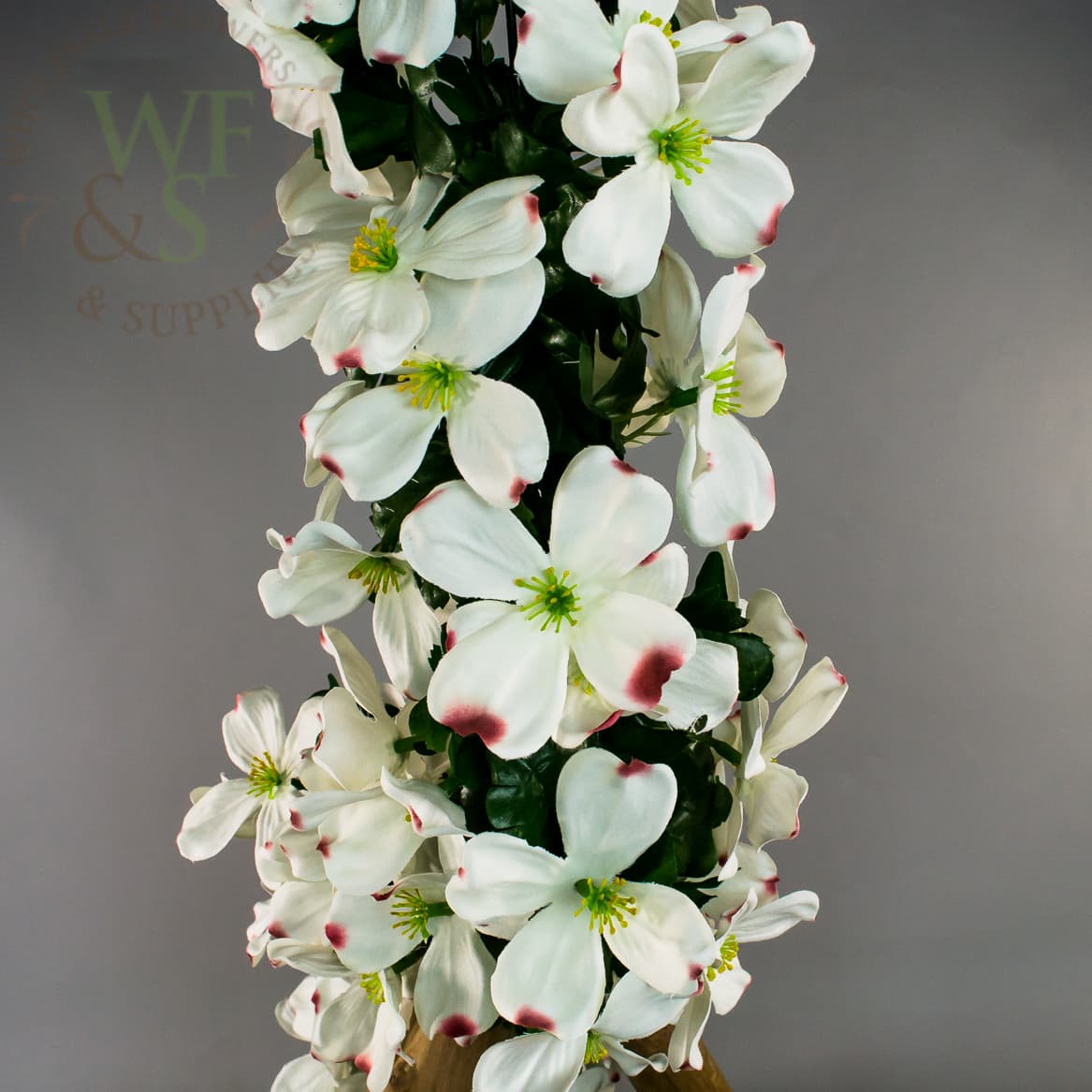 Dogwood Silk Flower Garland 6'