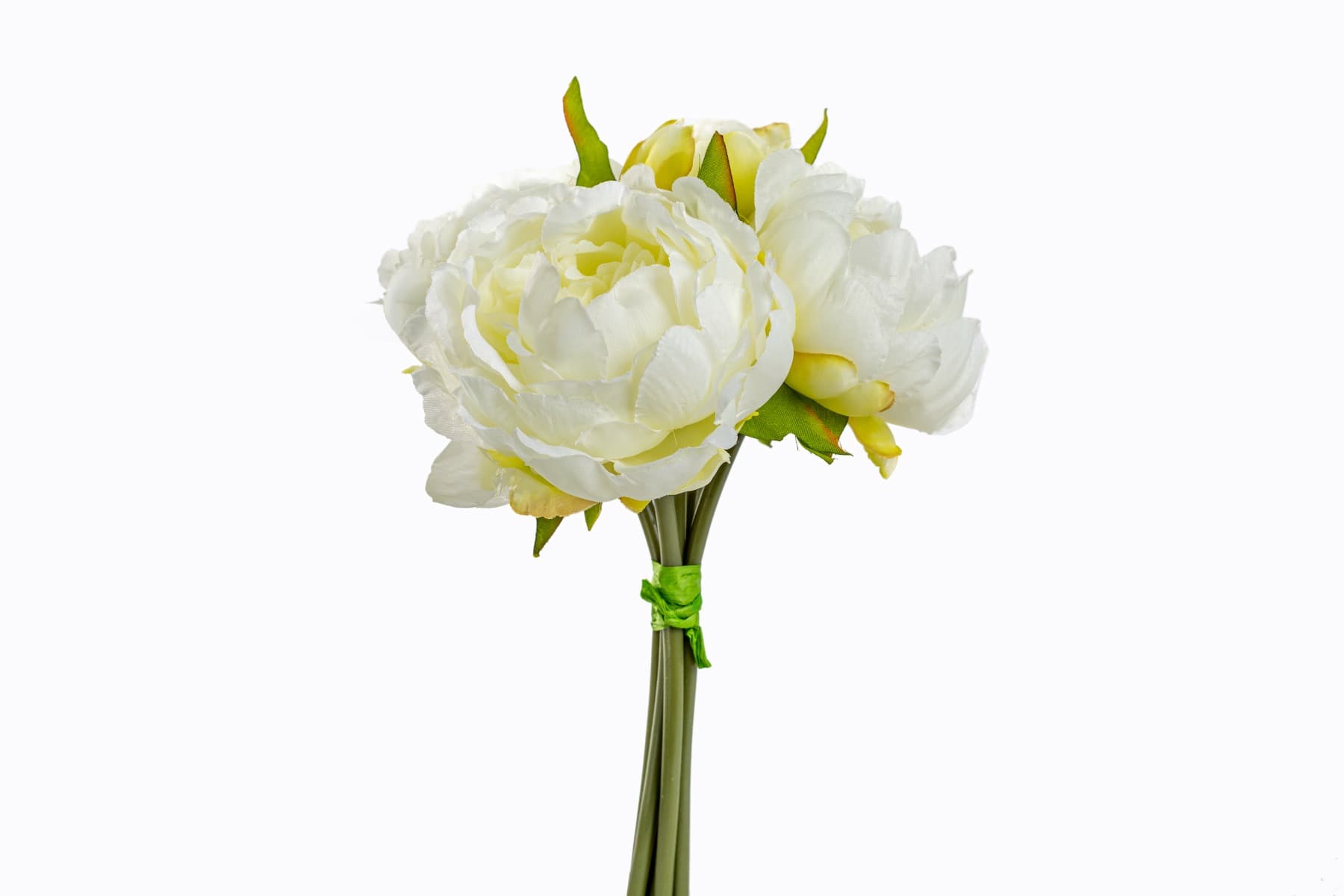9" White Peony Bouquet