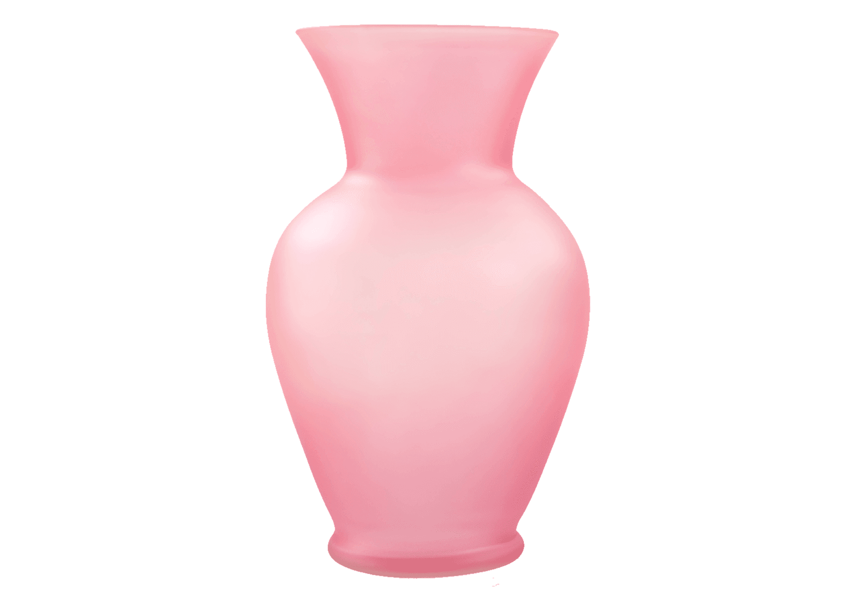 9" Frosted Blush Pink Classic Glass Urn