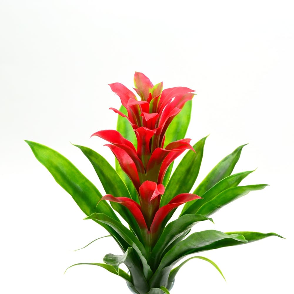 14" Red Bromeliad Synthetic Plant Pick
