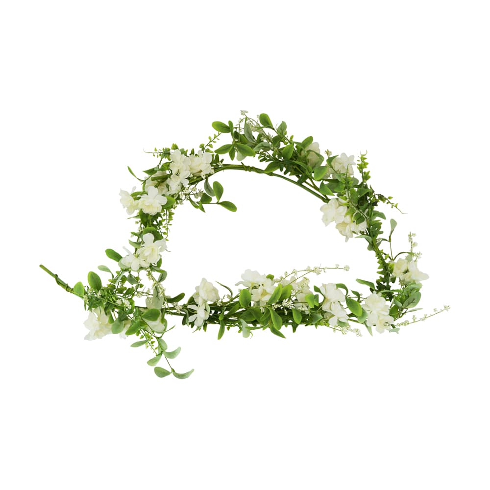 60" Artificial White Cherry Blossom Garland