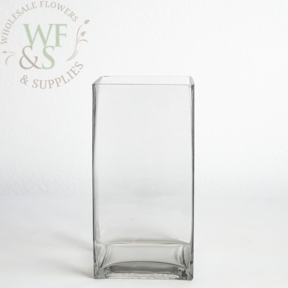 Square Glass Block Vase 10x 5