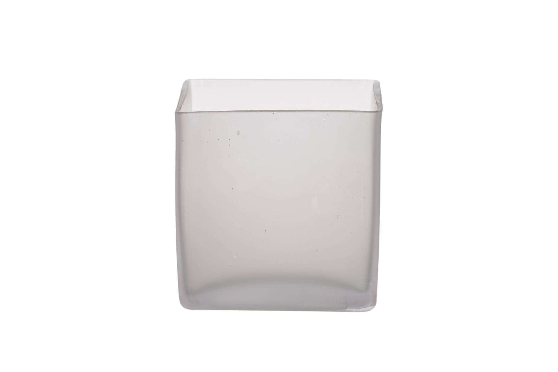 4" Frosted Glass Cube Vase