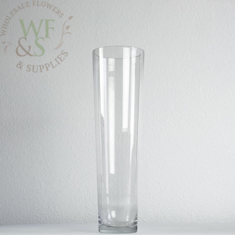 Tapered Cylinder Glass Vase 15.8" Tall