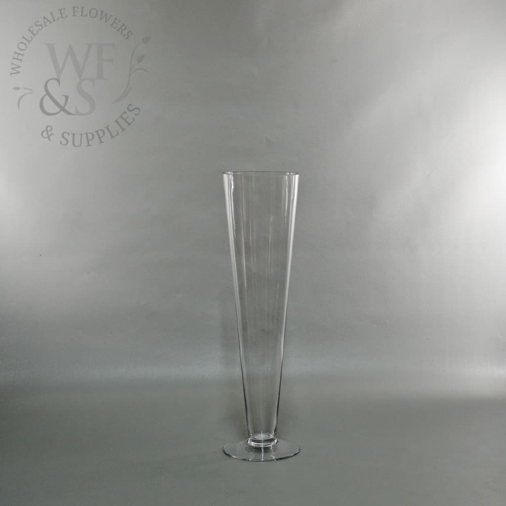 Clear Glass Pilsner Vase 16"