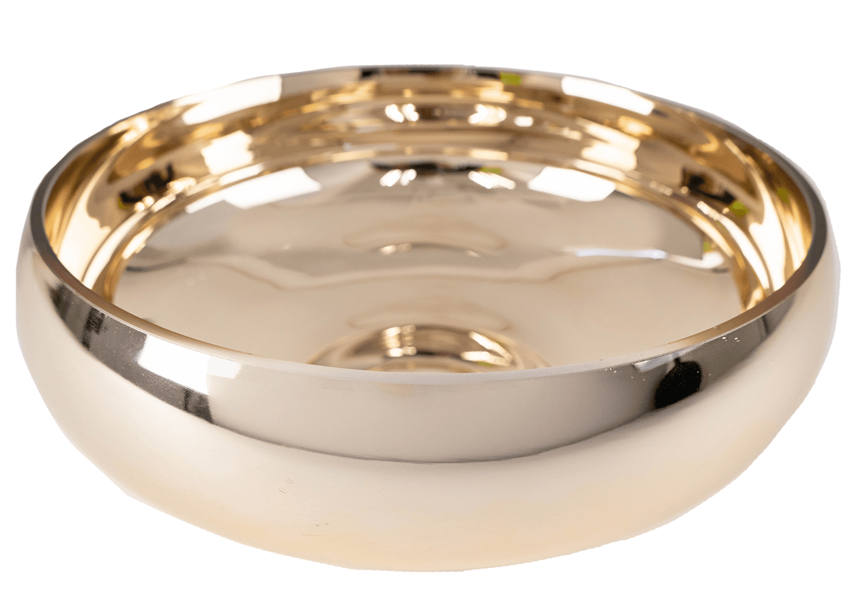 12" Gold Lily Glass Bowl - View 1