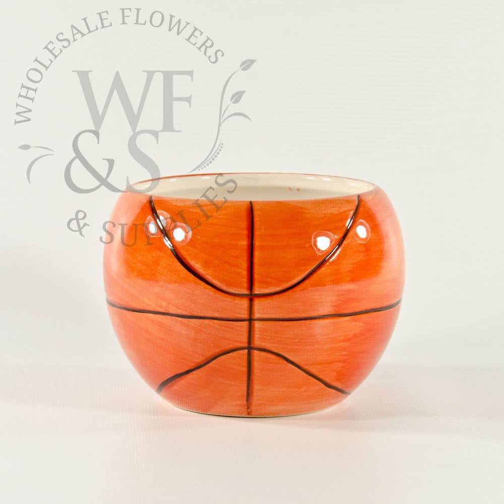 Ceramic Basketball Planter Vase for Centerpieces