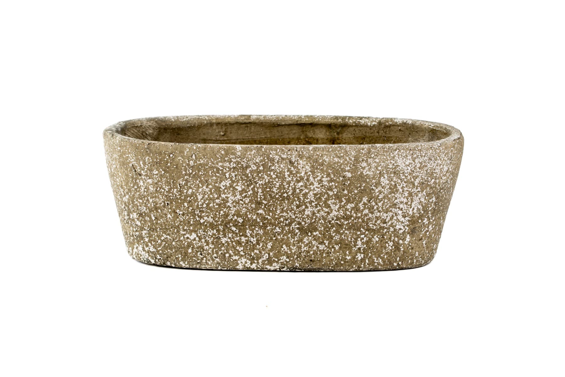 11 1/4" Oval Weathered Clay Planter