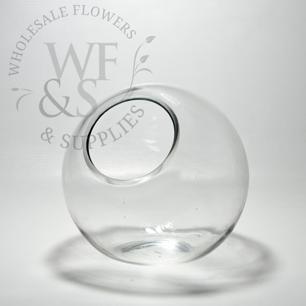 Tilted Glass Bubble Bowl Vase Medium