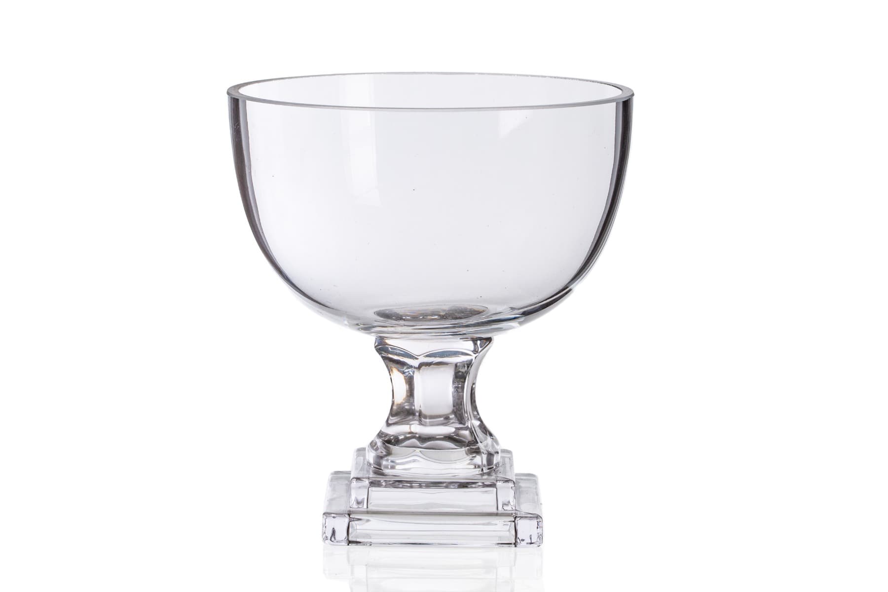 8 1/4" Pedestal Glass Bowl Vase - View 1
