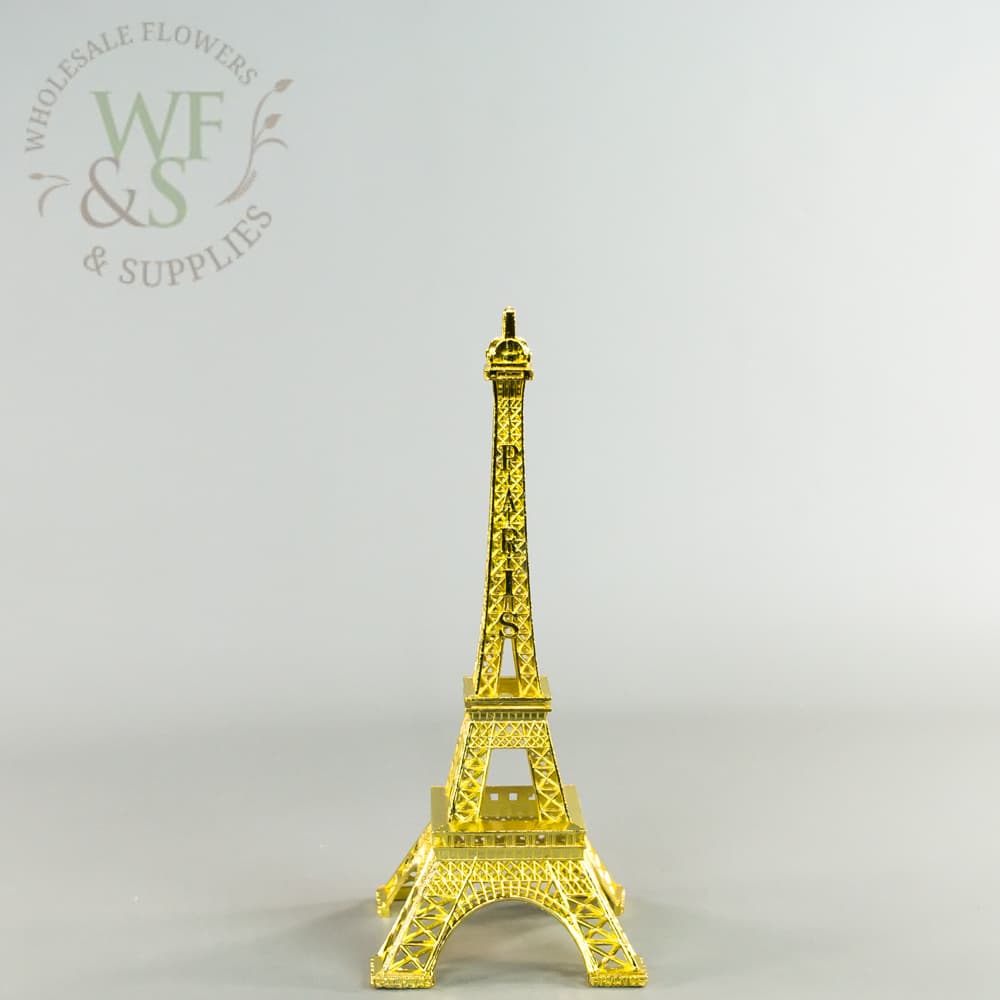 6" Gold Mini Metal Eiffel Tower - View 1