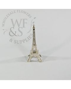 White Glass Eiffel Tower Vase 16 - Candles4Less