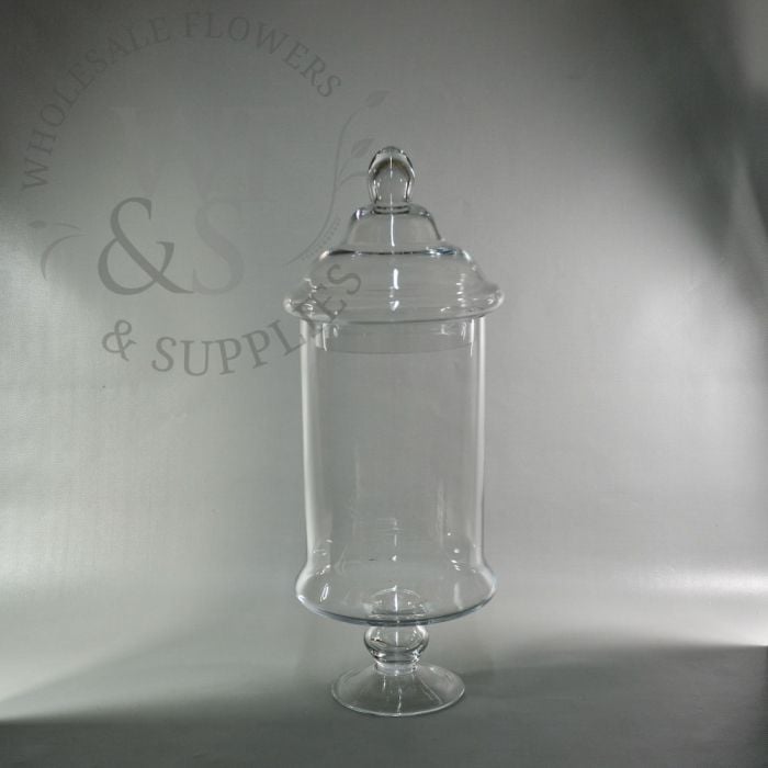 Glass Cylinder Candy Jars, 12,1519 Tall, with Lids. Wholesale