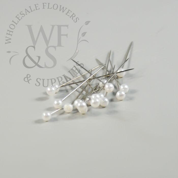 Corsage / Boutonnieres White Pearl Pear Pins 2.5