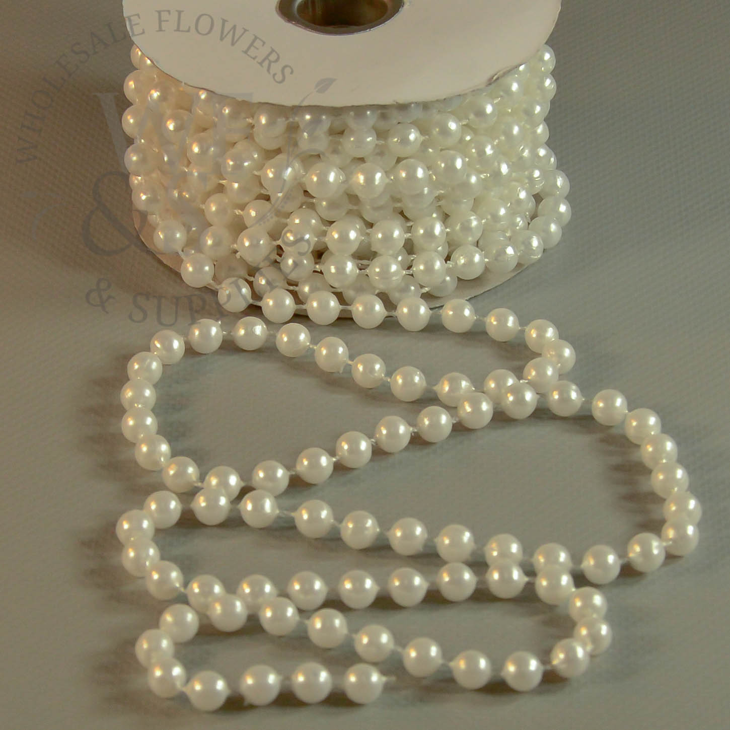 0.2"  PEARL STRING Beads (8 YDS/ROLL) nat