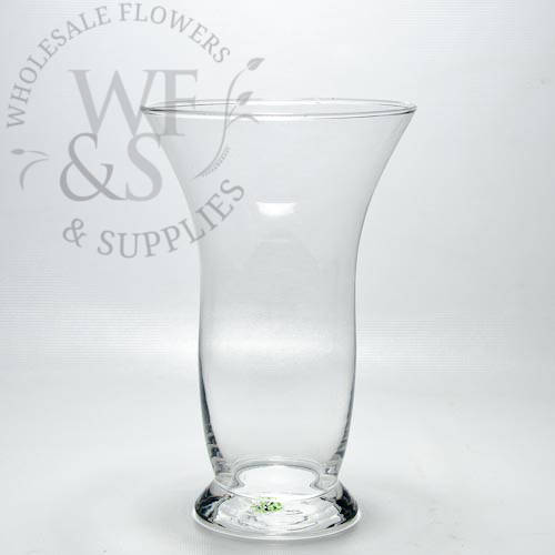 10" Inch Glass Trumpet Vase