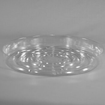 Fifty 10'' Saucers, Clear Plastic Vase Liners