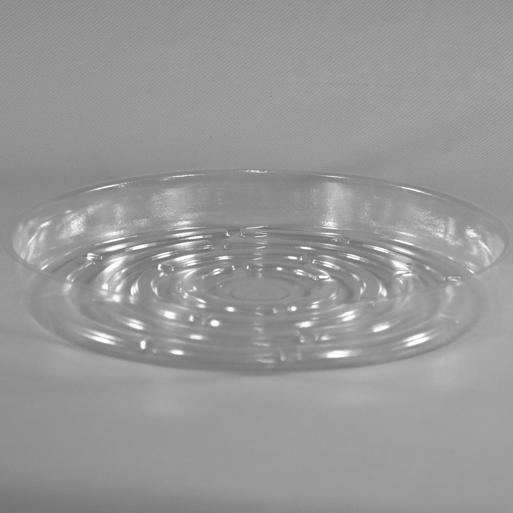 Fifty 10'' Saucers, Clear Plastic Vase Liners