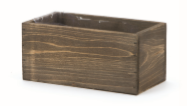 Rectangle White Brushed Wood Planter 3.5" Tall