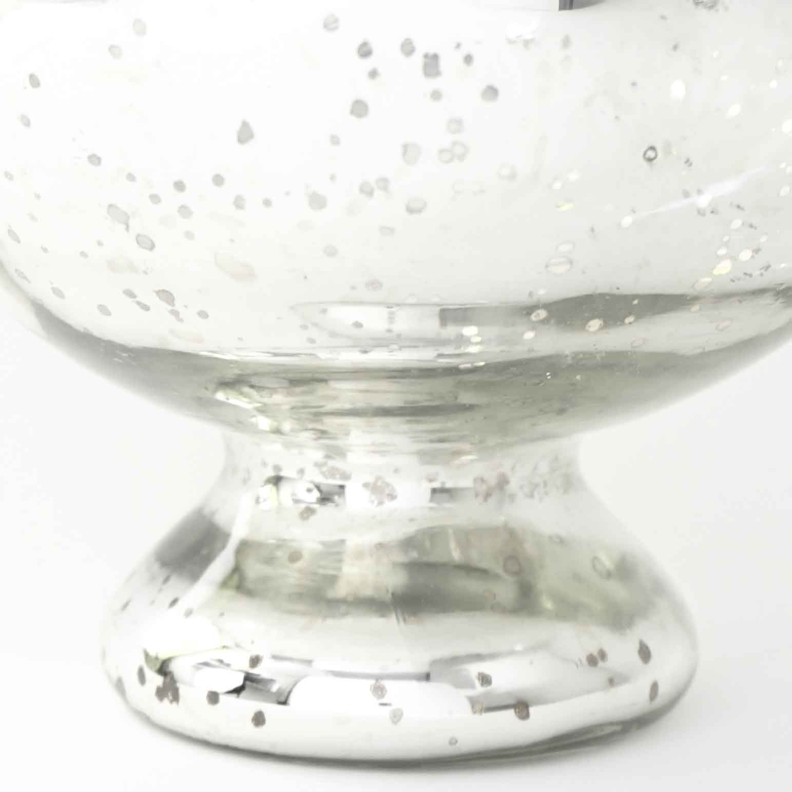 Glass Centerpiece Bowl - Mercury Silver side