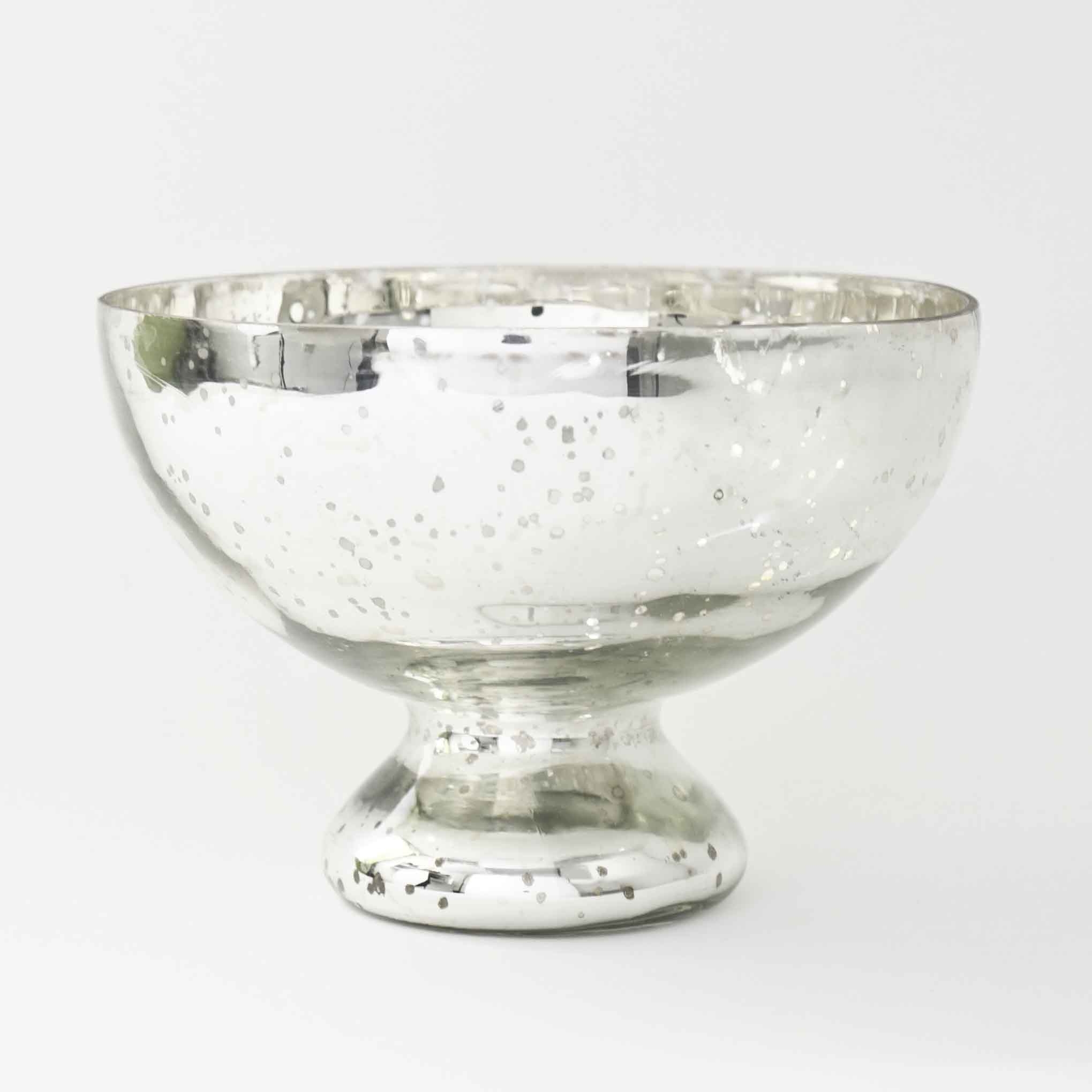 Glass Centerpiece Bowl - Mercury Silver