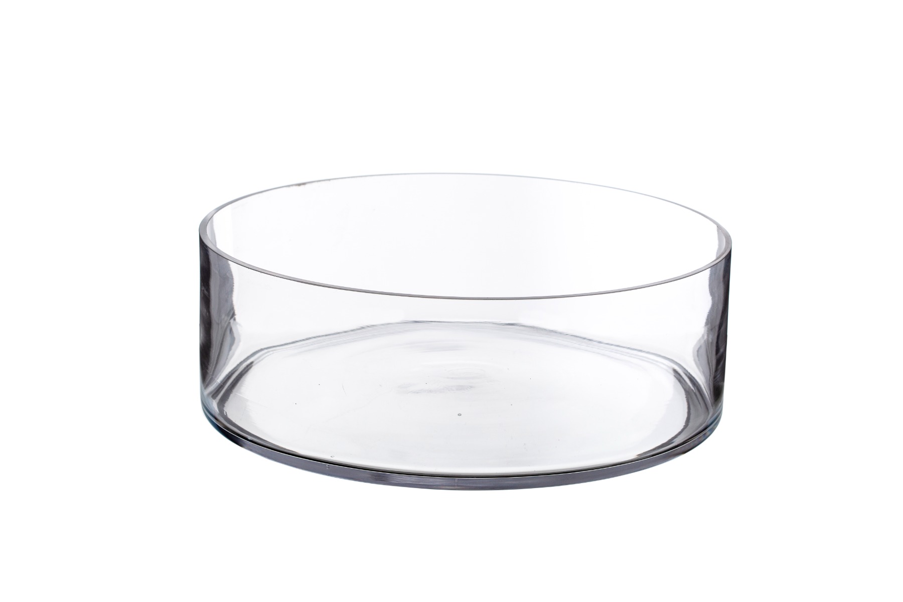 Round Dish Garden Glass Vase 12-inches wide