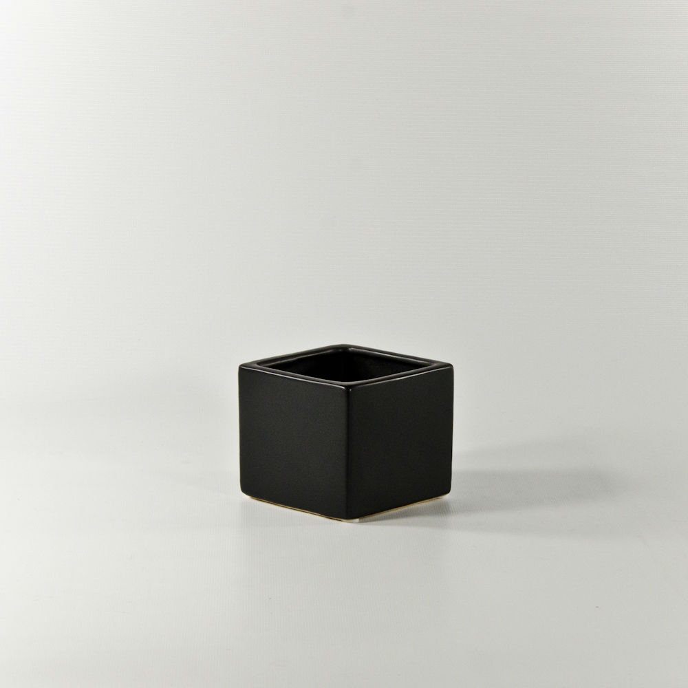 Matte Ceramic Cube Black