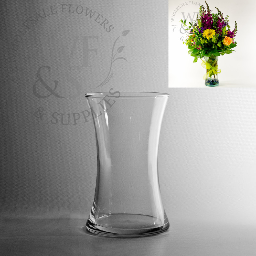 Glass Gathering Vase 8"