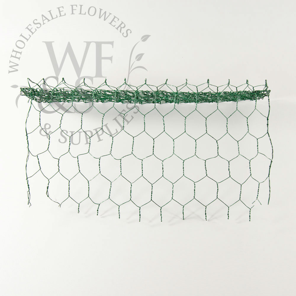 Green Floral Wire Netting