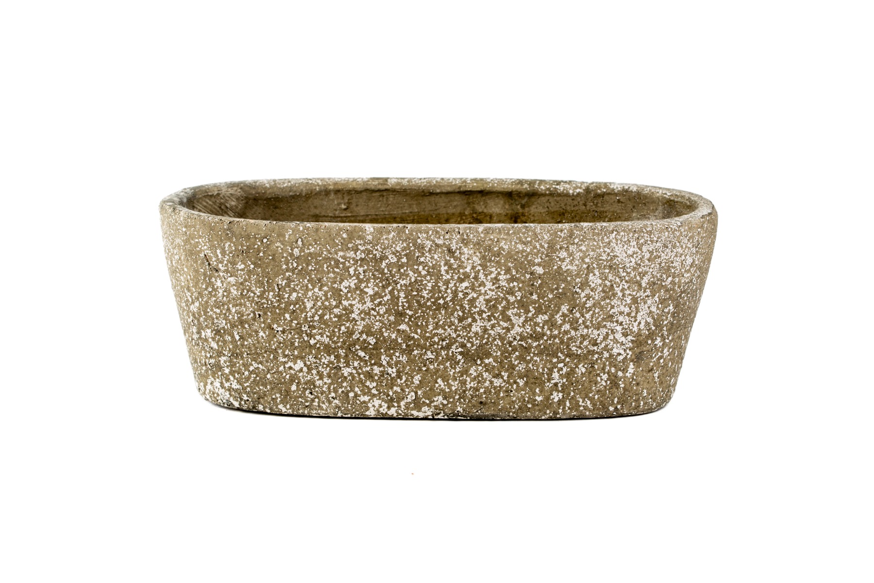 Weathered Oval Clay Planter