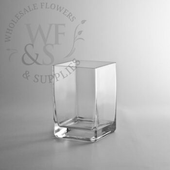 Glass Block Vase 6-inch x 4-inch