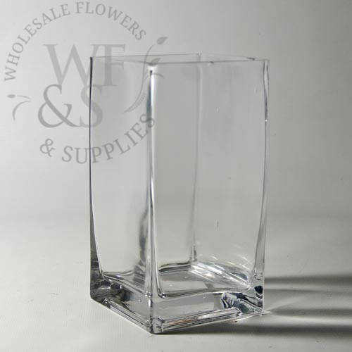 6"x3" Square Glass Block Vase