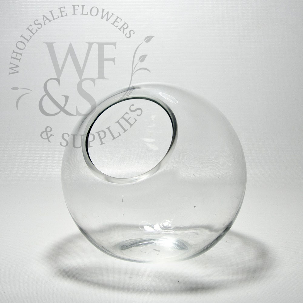 Tilted Glass Bubble Bowl Vase