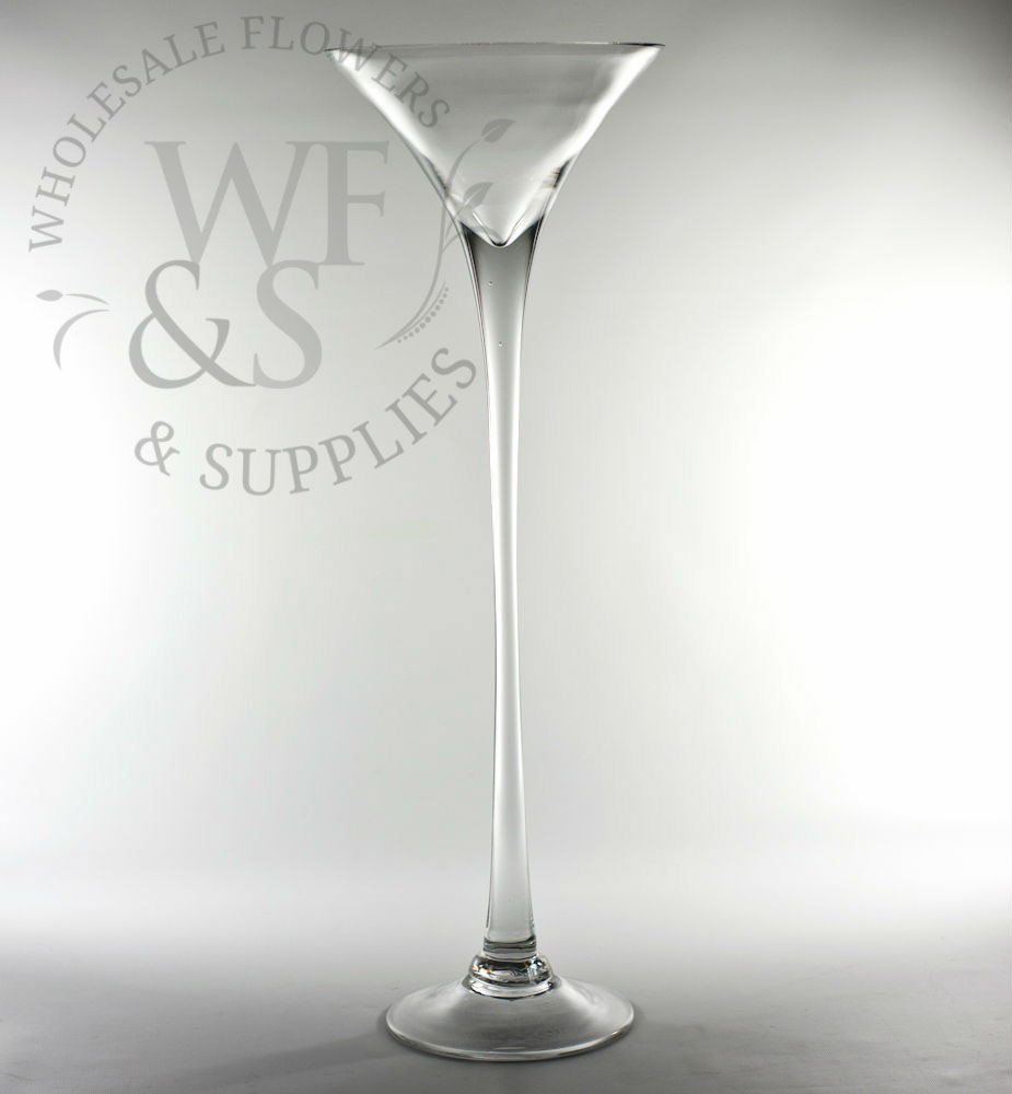 Tall Glass Martini Vase