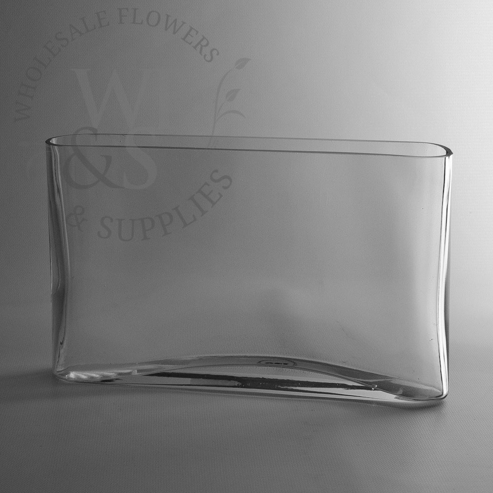 Thin Oval Glass Vase