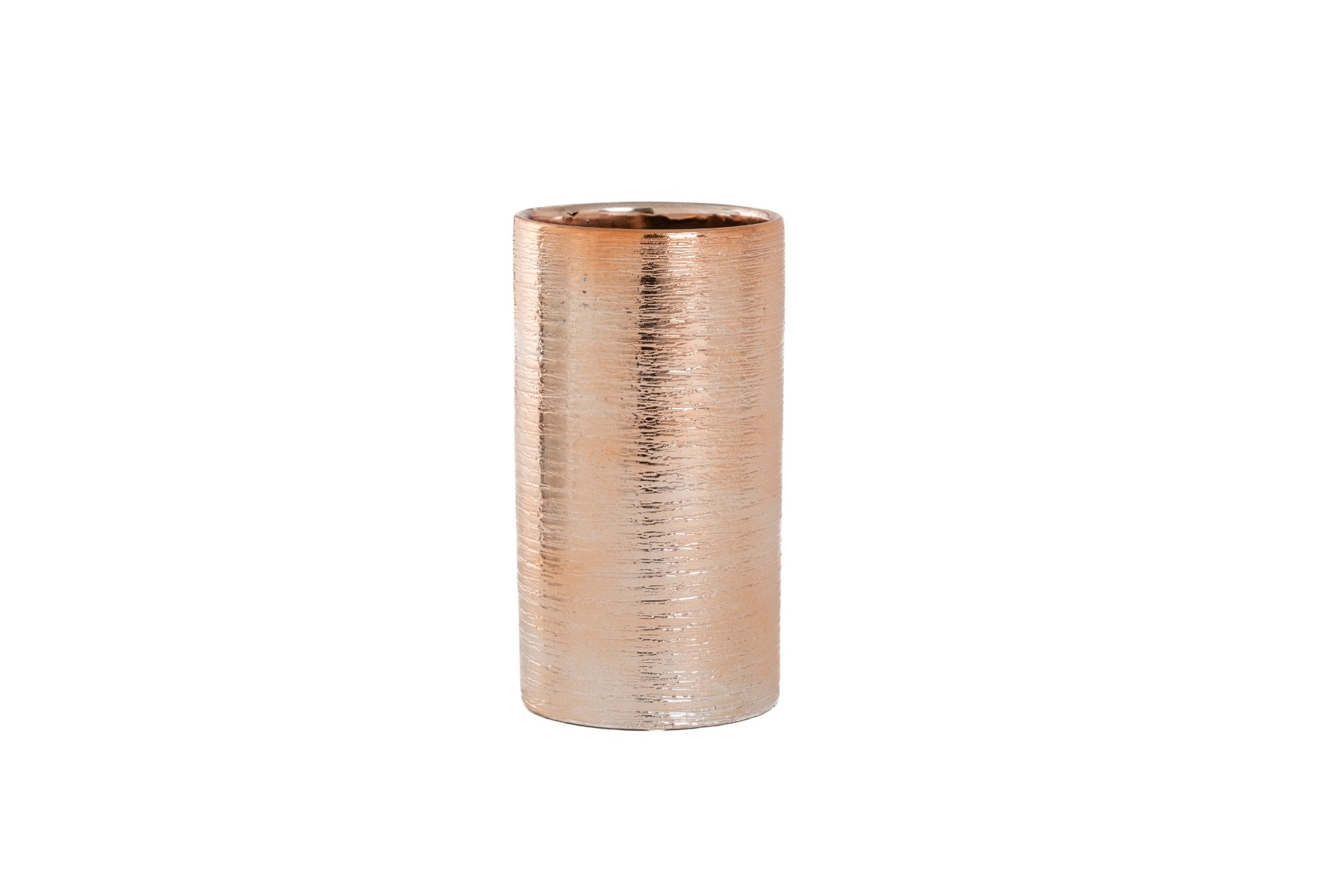 Rose Gold Ceramic Etched Vase