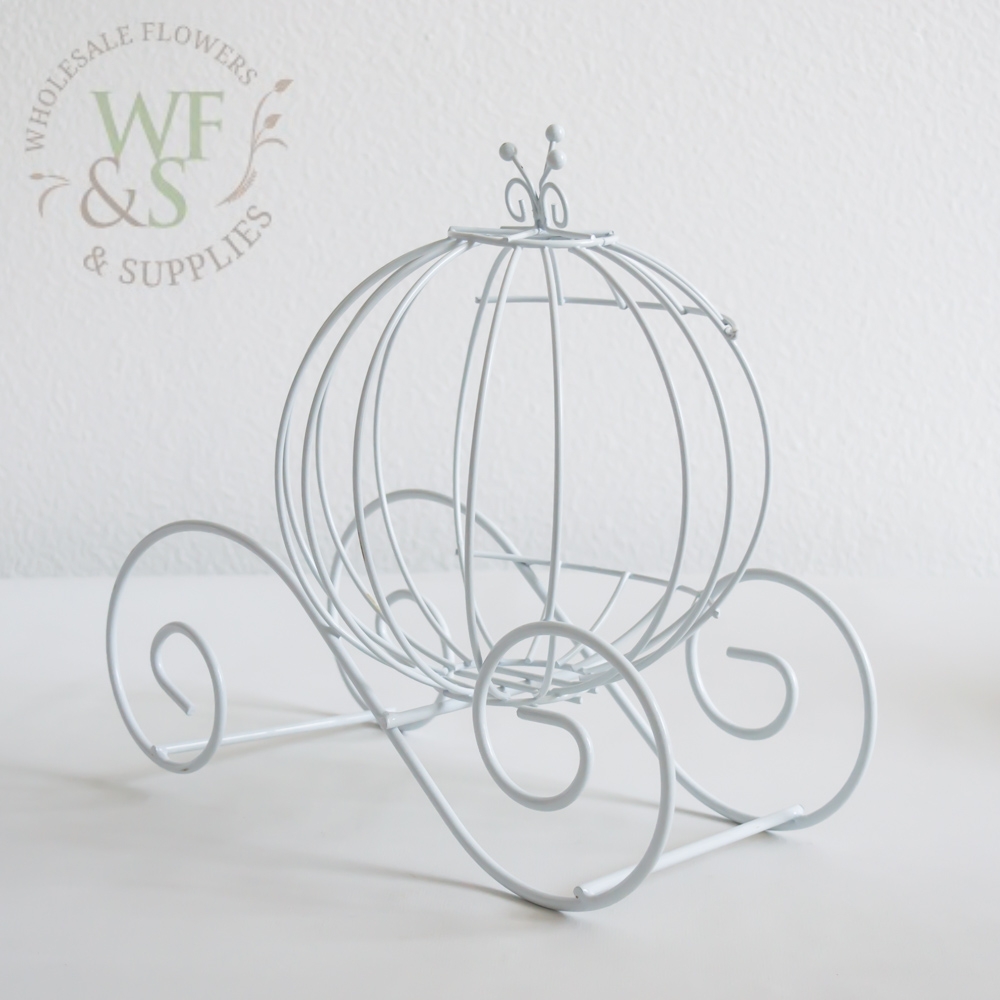 Wire Pumpkin Coach - 12 inch 2