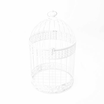 17" Hanging Birdcage - White 2