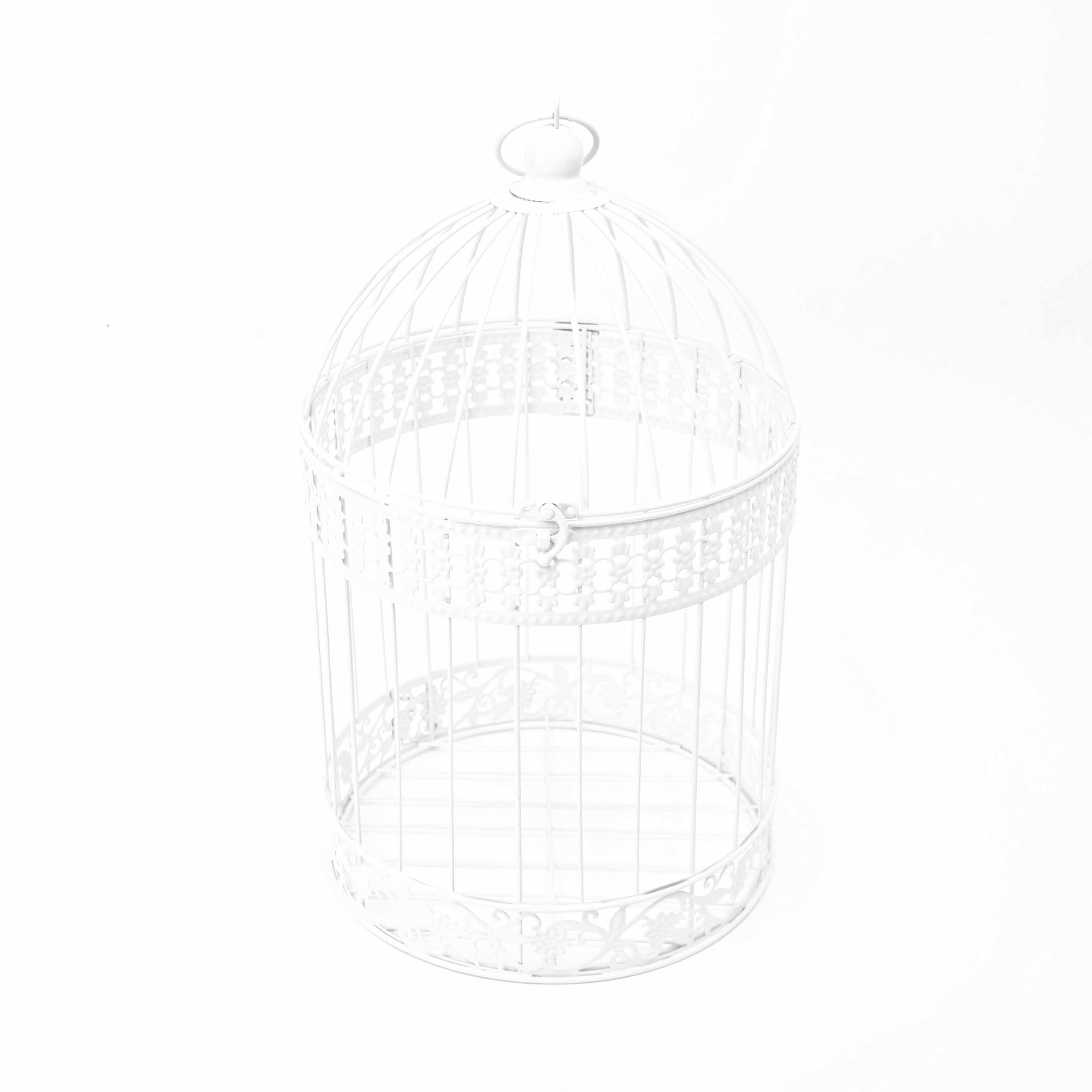 17" Hanging Birdcage - White 2