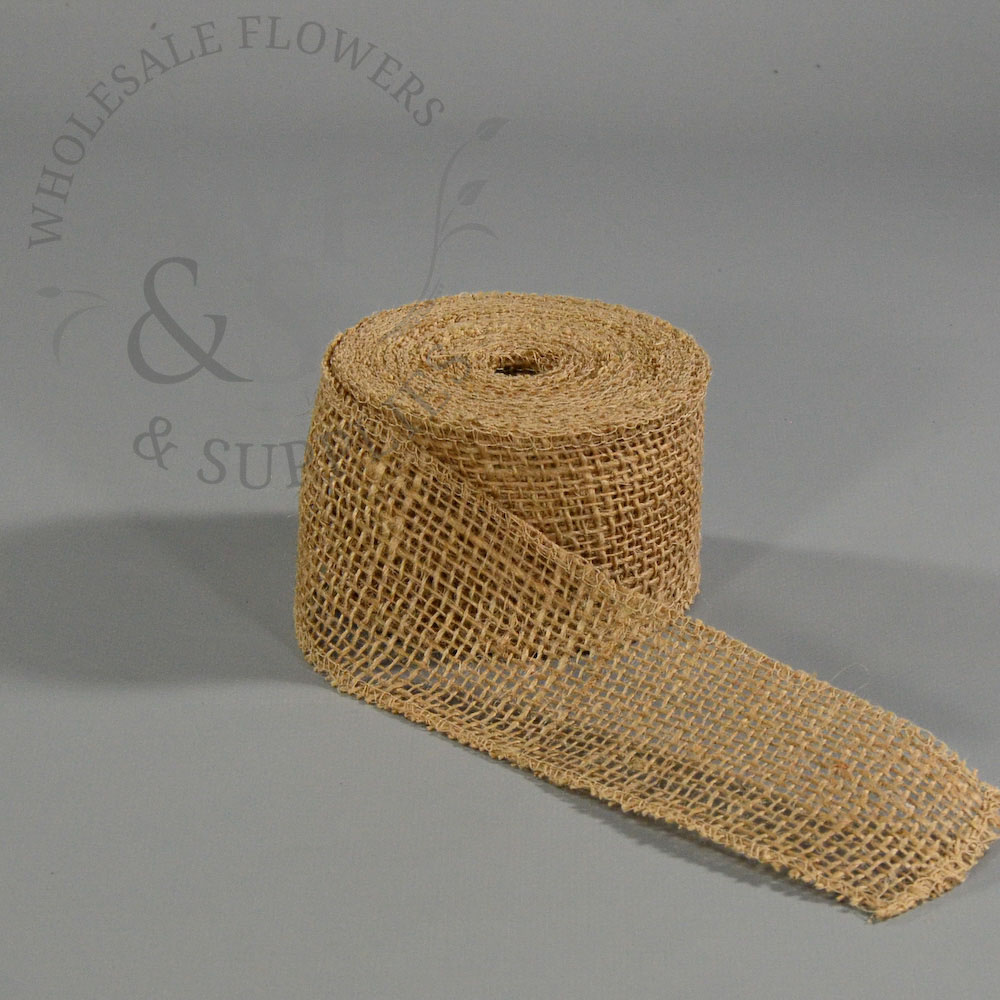 Natural Burlap Ribbon 2.5" x 10 Yards